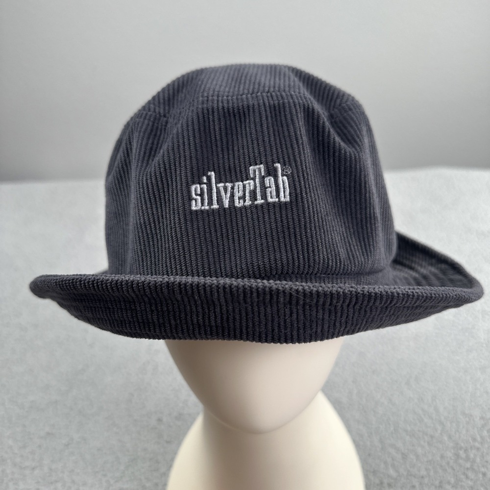 Vintage Levi's SilverTab Bucket Hat Men L/XL Gray Corduroy Embroidered Logo